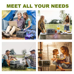 ALLPOWERS R600 Tragbares Kraftwerk mit Solarpanel (optional), 299 Wh 600 W LiFePO4-Batterie für Heim-Backup im Freien, Camping,
