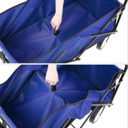 Zusammenklappbarer Wagen für den Strand, zusammenklappbar, robust, für Camping, Lebensmittelwagen, Handgartenwagen, Camping im