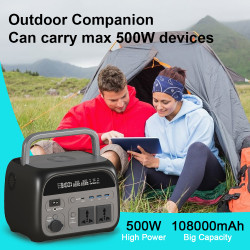 Ctolity 345 Wh 500 W tragbares Kraftwerk 220 V Lifepo4-Batterie-Solargenerator 108000 mAh Campingausrüstung Drahtloses Laden