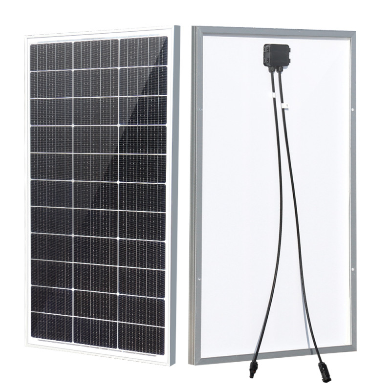 WUZECK 100 W starres Solarpanel, Leistung 100 Watt, 18 V, monokristalline Siliziumzelle, wasserdichtes Laden, 12 V, für Camping,