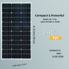 WUZECK 100 W starres Solarpanel, Leistung 100 Watt, 18 V, monokristalline Siliziumzelle, wasserdichtes Laden, 12 V, für Camping,