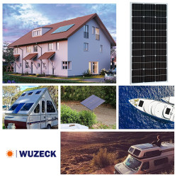WUZECK 100 W starres Solarpanel, Leistung 100 Watt, 18 V, monokristalline Siliziumzelle, wasserdichtes Laden, 12 V, für Camping,