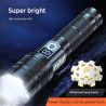 LED-Taschenlampe, wiederaufladbar, 5 Modi, zoombare, wasserdichte Taschenlampe, geeignet für Notfälle, Outdoor, Zuhause,