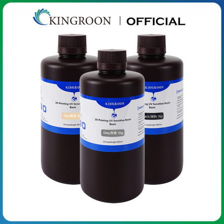 Kingroon 405nm UV-Harz für 3D-Drucker flüssiges Photo polymer harz für LCD 3D-Druckmaterial Standard 1kg schwarz grau weiß
