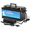 KEPWORTH EU Stocks 12V 100Ah 300Ah LiFePO4 Lithium-Eisenphosphat-Batterie, perfekt für Wohnmobile, Wohnmobile, Solar-Golfwagen,