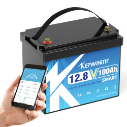 KEPWORTH EU Stocks 12V 100Ah 300Ah LiFePO4 Lithium-Eisenphosphat-Batterie, perfekt für Wohnmobile, Wohnmobile, Solar-Golfwagen,