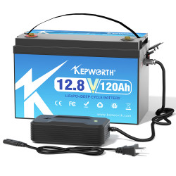 KEPWORTH EU Stocks 12V 100Ah 300Ah LiFePO4 Lithium-Eisenphosphat-Batterie, perfekt für Wohnmobile, Wohnmobile, Solar-Golfwagen,