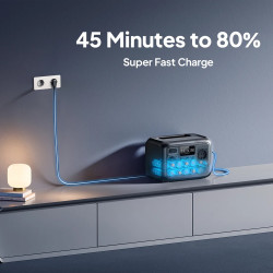 BLUETTI generalüberholtes tragbares AC2A-Kraftwerk 300 W 204 Wh Solargenerator für Outdoor-Camping