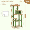 Luxuriöser Kratzbaum-Haus-Turm mit Schrank, massivem Holz, Katzenbaum-Pfosten-Spielzeug, mehrstufig, für Kätzchen,