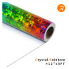 HTVRONT 12X 5ft/30x150cm Holographische Metallischen Kristall Heat Transfer Vinyl für Cricut DIY T-shirt Handwerk Eisen auf HTV