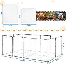 DIY Haustier Laufstall Hund Zäune Tier Katze Kiste Höhle Schlafen Spielen Welpen Kätzchen Raum Zwinger Kaninchen Meerschweinchen