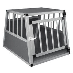 Aluminium-Transportbox für Hunde, Katzen, Haustiere, Käfig, drinnen und draußen, atmungsaktiv, 69 x 54 x 50 cm,
