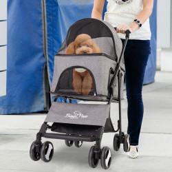 Luxuriöser faltbarer Katzen-Kinderwagen mit 4 Universalrädern, Hunde-Kinderwagen, Haustier-Kinderwagen, Reiseträger,