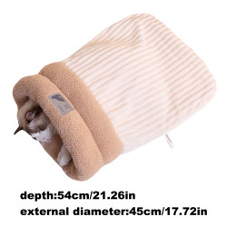 Bequemer Katzenschlafsack, weiches Katzenbett, warmes geschlossenes Katzenbett, lustiger Tunnel, Haustiernest, schönes Nest für