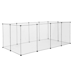 DIY-Haustierzäune, transparentes Außengehäuse, Haustier-Laufstall für Kaninchen, Meerschweinchen, Welpen, Katzen, Laufen,