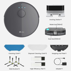 Lefant M1 Roboterstaubsauger mit 4000 Pa Saugleistung, Lidar-Navigation, WLAN/App/Alexa, ideal für Tierhaare, Teppiche