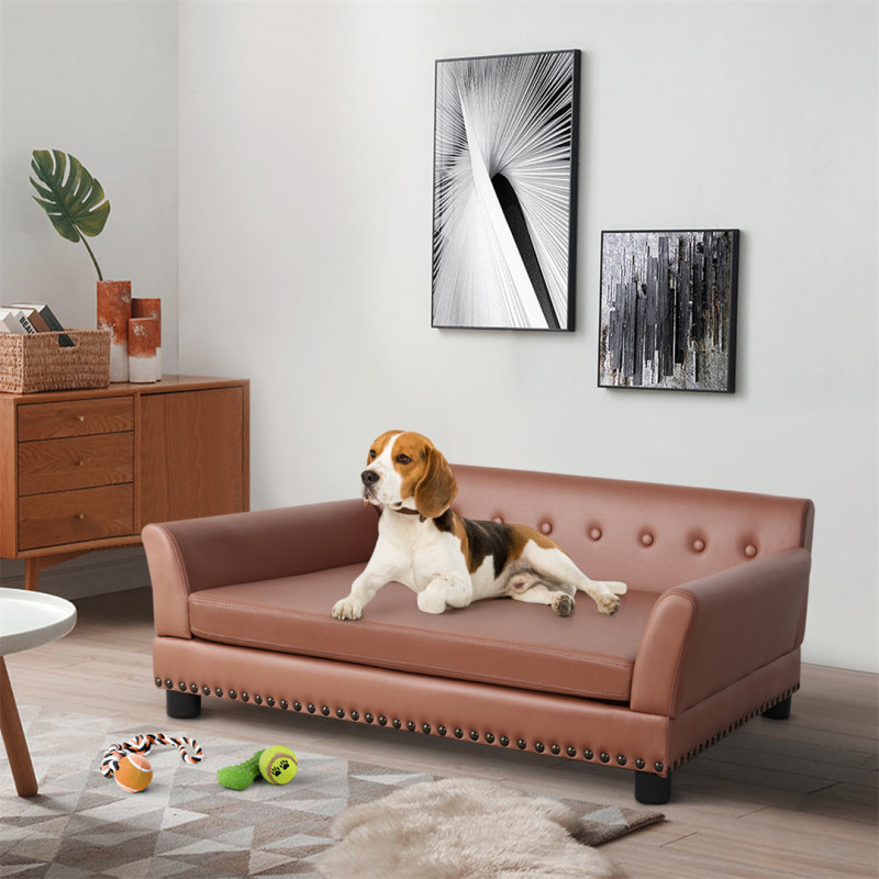Wasserdichtes Sofa-Hundebett, Katzen-Kitty-Couch, Stuhl, Kuschelbett für Haustiere mit abnehmbarem Kissen für Kätzchen und