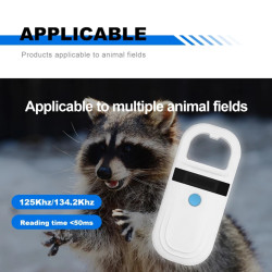Tier-RFID-Leser, Schwarz/Weiß, 134,2 kHz, 125 kHz, Haustier-Mikrochip-Scanner, USB, Haustier, Katze, Hund, Mikrochip-Scanner für