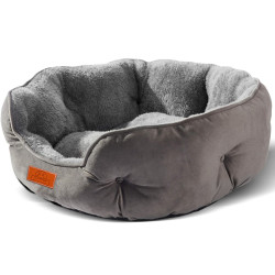 Haustierbett für kleine und große Haustiere, weich, waschbar, rutschfeste Unterseite, wasserabweisend, grau, 50 cm