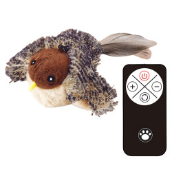 Interaktives Katzenspielzeug, fliegender Vogel, Katzenspielzeug, klappende Flügel, Spatz, Katzenminze, Spielzeug, elektrisches