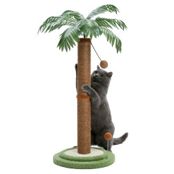 Katzenkratzbaum mit Federball, hoher Katzenkratzbaum für Hauskatzen, Sisal-Katzenkratzbaum mit hängendem Ball, Kätzchenspielzeug
