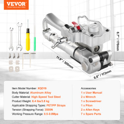 VEVOR pneumatisches Umreifungsgerät, für 1/2"-3/4" PP- und PET-Kunststoffbänder, Verpackungs-Umreifungsmaschine,