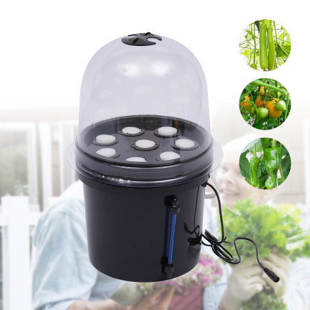 Schwarz 8 Löcher 5l Nebel kultivierende Sämling sbox Hoch produktions hydro ponik Sämling & Klon system aeropo nische Vermehrung
