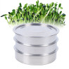 Keimnetz aus Edelstahl, Gartenpflanzwerkzeug, Sprossen, Mikrogreens, wachsendes Tabletts-Set mit Deckel