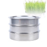 Keimnetz aus Edelstahl, Gartenpflanzwerkzeug, Sprossen, Mikrogreens, wachsendes Tabletts-Set mit Deckel