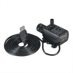 Decdeal Ultra-leiser Mini-USB DC5V 4,8 W 300 l/h Hub 300 cm bürstenlose Wasserpumpe Wasserdichter Tauchbrunnen mit