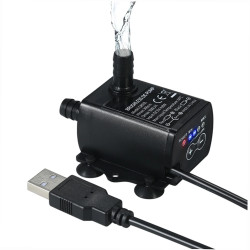 Decdeal Ultra-leiser Mini-USB DC5V 4,8 W 300 l/h Hub 300 cm bürstenlose Wasserpumpe Wasserdichter Tauchbrunnen mit