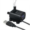 Decdeal Ultra-leiser Mini-USB DC5V 4,8 W 300 l/h Hub 300 cm bürstenlose Wasserpumpe Wasserdichter Tauchbrunnen mit