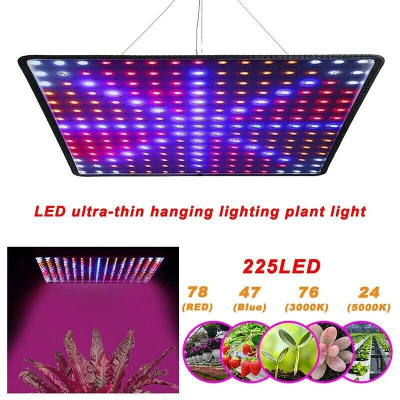 Vollspektrum-LED-Pflanzenwachstumslicht, ultradünnes Panel, Phyto-Lampe, EU-Stecker, 45 W, für