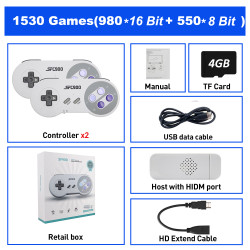 SF900 Videospielkonsole für Super Nintendo SNES NES. Integrierte 6100-Spiele, HDMI-kompatibler TV-Game-Stick,