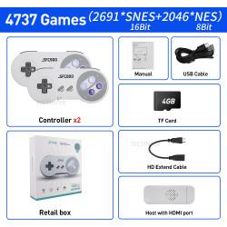 SF900 Videospielkonsole für Super Nintendo SNES NES. Integrierte 6100-Spiele, HDMI-kompatibler TV-Game-Stick,