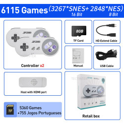 SF900 Videospielkonsole für Super Nintendo SNES NES. Integrierte 6100-Spiele, HDMI-kompatibler TV-Game-Stick,