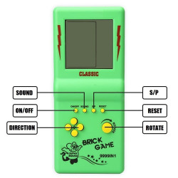 Neue tragbare klassische Spielkonsole BRICK GAME Handheld-Spieler nostalgisches Lernspielzeug Tasche ältere Kindheit Junge