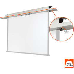 celexon Expert XL Motor-Leinwand 165" | 350x219 cm 16:10 | elektrische 8K, Full-HD Installations-Leinwand für jahrelange