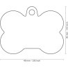 My Family Personalisiertes Hundeschild für Hunde, hergestellt in Italien, XL-Knochen, Schwarz und Grau, Gravur, Aluminium und