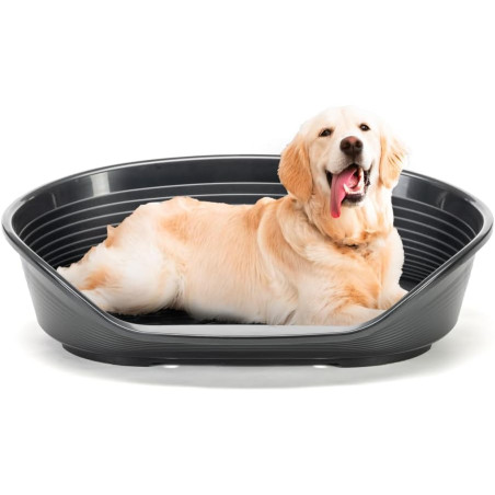 Ferplast Hundebett Katzenbett Kunststoff-Hundebett klein Hundeliege waschbar Hundekorb atmungsaktiv rutschfest Siesta Deluxe, 54