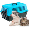 Ferplast Katzentransportbox, kleine mittelgroße Hundetransportbox, Hunde und Katzen bis 15 kg, plastifizierte Eisentür,