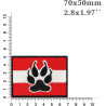 Österreich Aufnäher Flagge K9 Polizei Hund Austria Patch | K9 Aufbügler Police Dog Patch/Bügelbild | Hundepfoten Applikation zum
