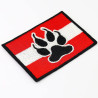 Österreich Aufnäher Flagge K9 Polizei Hund Austria Patch | K9 Aufbügler Police Dog Patch/Bügelbild | Hundepfoten Applikation zum