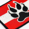 Österreich Aufnäher Flagge K9 Polizei Hund Austria Patch | K9 Aufbügler Police Dog Patch/Bügelbild | Hundepfoten Applikation zum