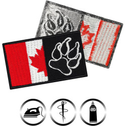Österreich Aufnäher Flagge K9 Polizei Hund Austria Patch | K9 Aufbügler Police Dog Patch/Bügelbild | Hundepfoten Applikation zum