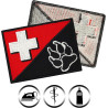 Österreich Aufnäher Flagge K9 Polizei Hund Austria Patch | K9 Aufbügler Police Dog Patch/Bügelbild | Hundepfoten Applikation zum