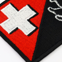 Österreich Aufnäher Flagge K9 Polizei Hund Austria Patch | K9 Aufbügler Police Dog Patch/Bügelbild | Hundepfoten Applikation zum