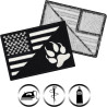 Österreich Aufnäher Flagge K9 Polizei Hund Austria Patch | K9 Aufbügler Police Dog Patch/Bügelbild | Hundepfoten Applikation zum