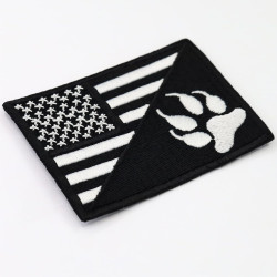 Österreich Aufnäher Flagge K9 Polizei Hund Austria Patch | K9 Aufbügler Police Dog Patch/Bügelbild | Hundepfoten Applikation zum