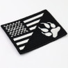 Österreich Aufnäher Flagge K9 Polizei Hund Austria Patch | K9 Aufbügler Police Dog Patch/Bügelbild | Hundepfoten Applikation zum